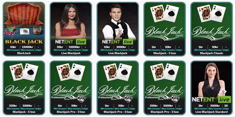 Blackjack i mange varianter .